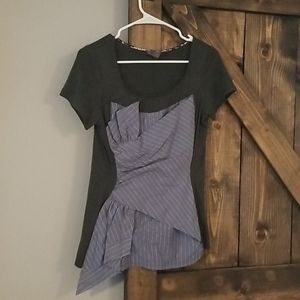 Anthropologie One September Corset Paneled Shirt